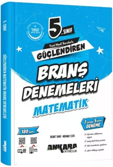 5. Sınıf Matematik Güçlendiren Branş Denemeleri Ankara Yayıncılık - Hemen Satın Al