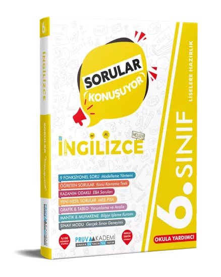 6. Sınıf İngilizce Sorular Konuşuyor Soru Bankası Pruva Akademi