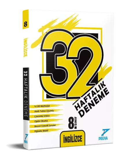 8. Sınıf İngilizce 32 Haftalık Deneme Pruva Akademi