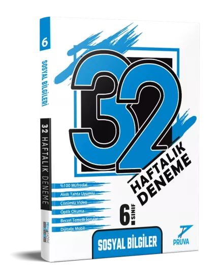 6. Sınıf Sosyal Bilgiler 32 Haftalık Deneme Pruva Akademi