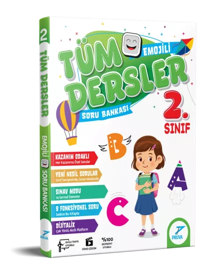 2. Sınıf Tüm Dersler Emojili Soru Bankası Pruva Akademi