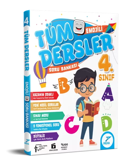 4. Sınıf Tüm Dersler Emojili Soru Bankası Pruva Akademi