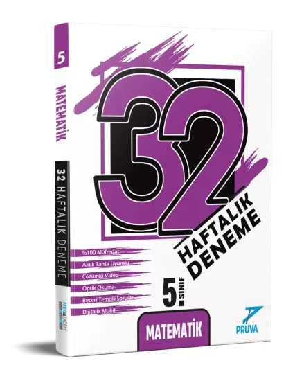 5. Sınıf Matematik 32 Haftalık Deneme Pruva Akademi
