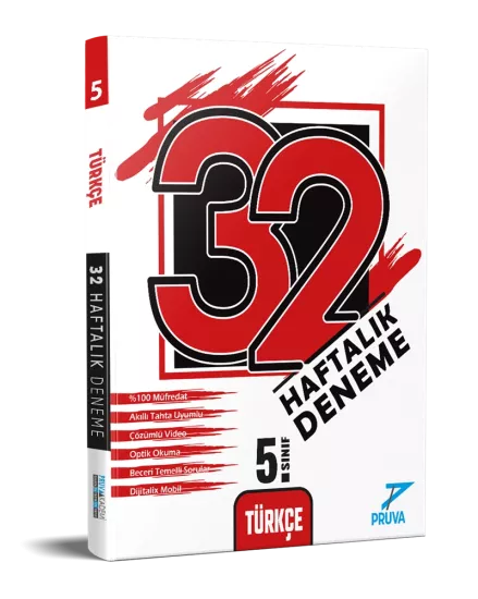 5. Sınıf Türkçe 32 Haftalık Deneme Pruva Akademi