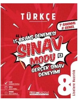 8. Sınıf Türkçe Branş Denemesi Pruva Akademi - Hemen Satın Al