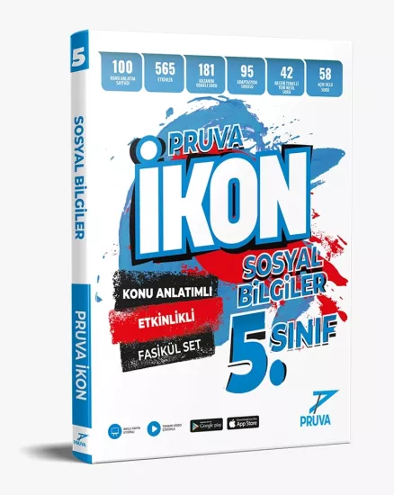 5. Sınıf Sosyal Bilgisi İkon Konu Anlatımlı Fasikül Set Pruva Akademi