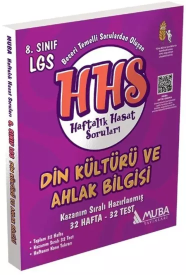 8. Sınıf Din Kültürü ve Ahlak Bilgisi Haftalık Hasat Soruları Muba Yayınları - Hemen Satın Al