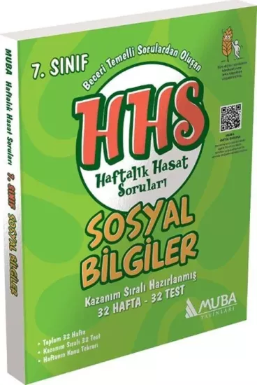 7. Sınıf Sosyal Bilgiler Haftalık Hasat Soruları Muba Yayınları - Hemen Satın Al