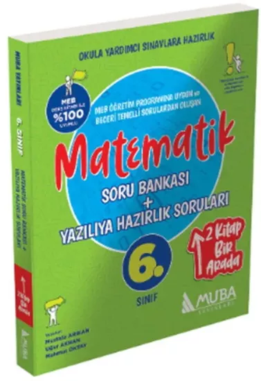 6. Sınıf Matematik Soru Bankası Yazılıya Hazırlık Soruları 2 si 1 Arada Muba Yayınları - Hemen Satın Al