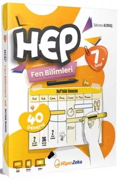 7. Sınıf HEP Fen Bilimleri Haftalık Deneme Föyleri Hiper Zeka Yayınları