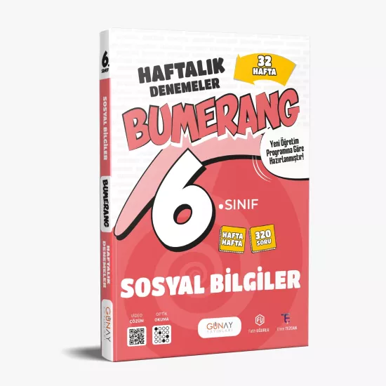6. Sınıf Sosyal Bilgiler Bumerang 32 Haftalık Denemeleri Günay Yayınları