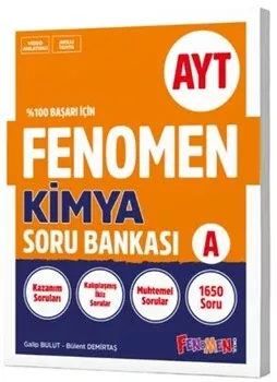 Fenomen Okul Yayınları AYT Kimya A Soru Bankası Fenomen Yayınları - Hemen Satın Al