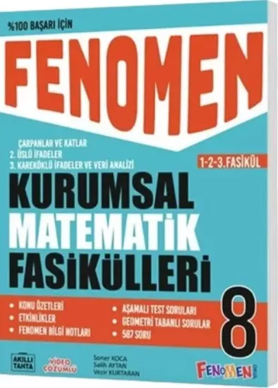 8. Sınıf Kurumsal Matematik Fasikülleri (1.-2.-3. Fasikül) Fenomen Yayınları