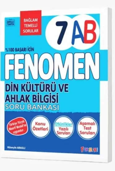 7. Sınıf Din Kültürü Ve Ahlak Bilgisi Konu Özetli Soru Bankası (A-B) Fenomen Yayınları