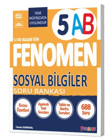 5. Sınıf Sosyal Bilgiler Soru Bankası (A-B) Fenomen Yayınları
