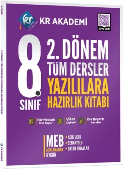 KR Akademi 8. Sınıf 2. Dönem Tüm Dersler Yazılılara Hazırlık Kitabı KR Akademi Yayınları - Hemen Satın Al