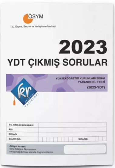 KR Akademi 2023 YDT Tıpkı Basım Çıkmış Sorular KR Akademi Yayınları - Hemen Satın Al