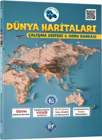 KR Akademi Coğrafyanın Kodları Dünya Haritaları Çalışma Defteri ve Soru Bankası KR Akademi Yayınları - Hemen Satın Al