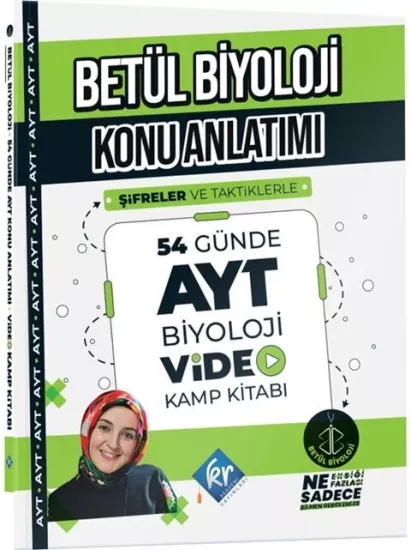 KR Akademi Betül Biyoloji Konu Anlatımı 54 Günde AYT Biyoloji Video Kamp Kitabı KR Akademi Yayınları - Hemen Satın Al