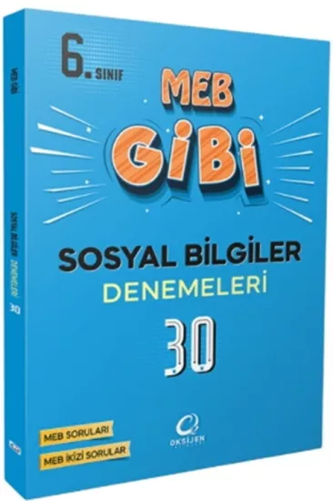 6. Sınıf Sosyal Bilgiler MEB Gibi Branş Denemeleri Oksijen Yayınları - Hemen Satın Al