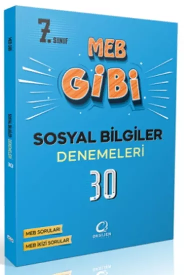 7. Sınıf Sosyal Bilgiler MEB Gibi Branş Denemeleri Oksijen Yayınları - Hemen Satın Al