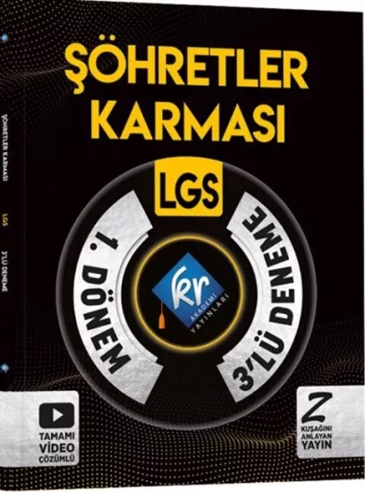 KR Akademi LGS 1. Dönem Şöhretler Karması 3 Deneme Video Çözümlü KR Akademi Yayınları - Hemen Satın Al