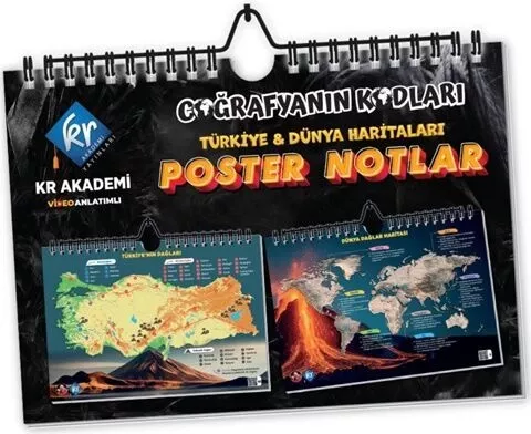 Kr Akademi Coğrafyanın Kodları Türkiye ve Dünya Duvar Haritaları Poster Notlar KR Akademi Yayınları - Hemen Satın Al