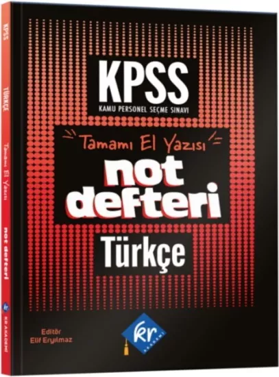 KR Akademi KPSS Türkçe Konu Anlatımlı Not Defteri KR Akademi Yayınları - Hemen Satın Al