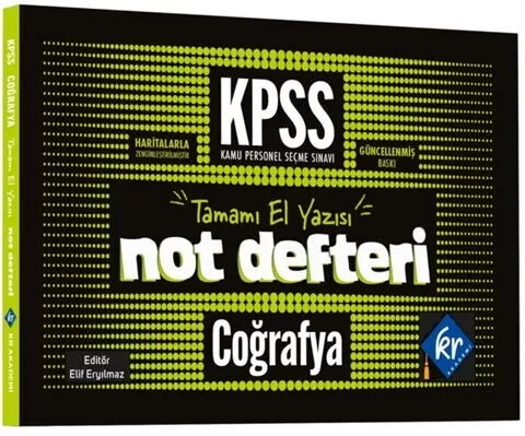 KR Akademi KPSS Coğrafya Konu Anlatımlı Not Defteri KR Akademi Yayınları - Hemen Satın Al
