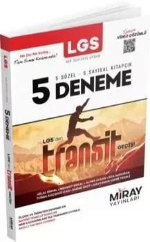 8. Sınıf LGS Tüm Dersler Transit 5 Deneme Video Çözümlü Miray Yayınları - Hemen Satın Al