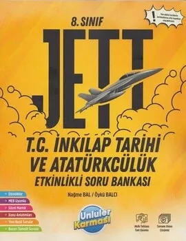 8. Sınıf T.C. İnkılap Tarihi ve Atatürkçülük JETT Etkinlikli Soru Bankası Ünlüler Karması - Hemen Satın Al