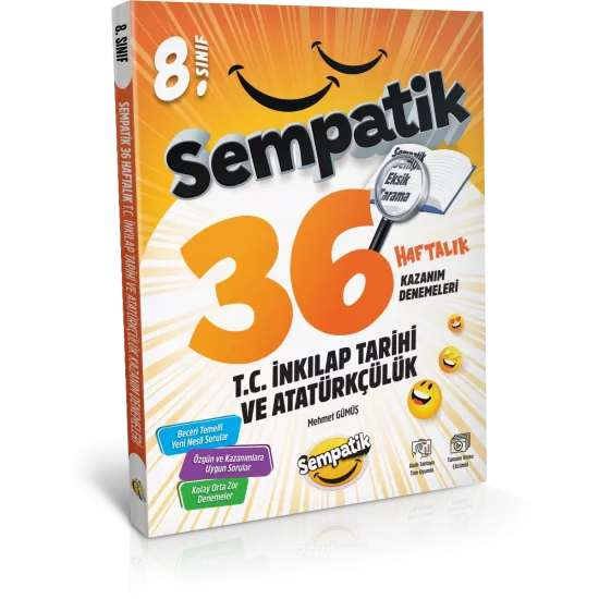 8. Sınıf İnkılap Tarihi 36 Haftalık Kazanım Denemeleri Ünlüler Karması