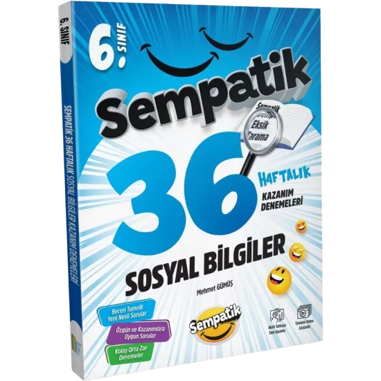 6. Sınıf Sosyal Bilgiler 36 Haftalık Kazanım Denemeleri Ünlüler Karması