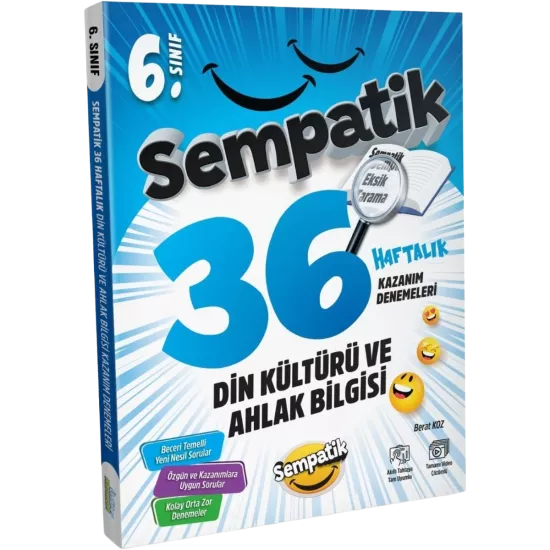 6. Sınıf Din Kültürü 36 Haftalık Kazanım Denemeleri Ünlüler Karması