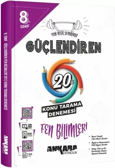 8. Sınıf Fen Bilimleri Güçlendiren 20 Konu Tarama Denemesi Ankara Yayıncılık - Hemen Satın Al