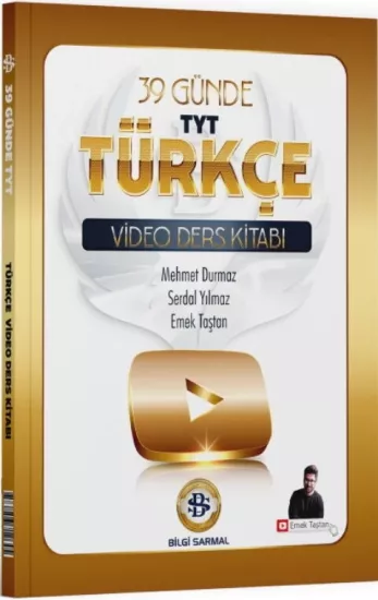 Bilgi Sarmal TYT Türkçe 39 Günde Video Ders Kitabı Bilgi Sarmal Yayınları - Hemen Satın Al