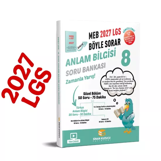 8. Sınıf Anlam Bilgisi Soru Bankası Sinan Kuzucu Yayınları