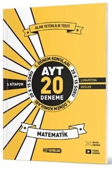 AYT Matematik 20 li İlk Dönem Deneme 3. Kitap Hız Yayınları - Hemen Satın Al