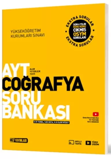 AYT Coğrafya Soru Bankası Hız Yayınları - Hemen Satın Al