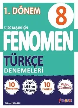 Fenomen Okul Yayınları 8. Sınıf Türkçe 1. Dönem 10 Deneme Fenomen Yayınları - Hemen Satın Al