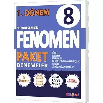 Fenomen Okul Yayınları 8. Sınıf Tüm Dersler 1.Dönem Paket Deneme Fenomen Yayınları - Hemen Satın Al