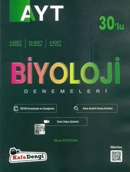 Kafa Dengi Yayınları AYT Biyoloji 30 lu Deneme Kafadengi Yayınları - Hemen Satın Al