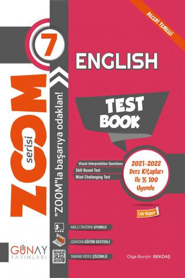 7. Sınıf Zoom Serisi İngilizce Soru Bankası Günay Yayınları