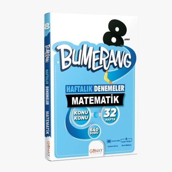 8. Sınıf Bumerang 32 Haftalık Matematik Denemeleri Günay Yayınları