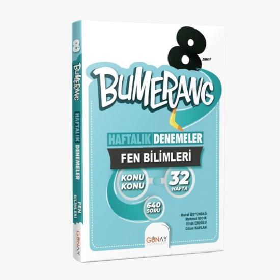 8. Sınıf Bumerang 32 Haftalık Fen Bilimleri Denemeleri Günay Yayınları