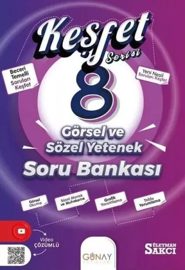 8. Sınıf Keşfet Görsel ve Sözel Yetenek Soru Bankası Günay Yayınları
