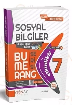 7. Sınıf Sosyal Bilgiler Etkinlikli Bumerang Serisi Günay Yayınları - Hemen Satın Al