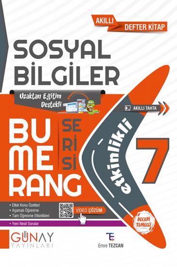 7. Sınıf Bumerang Etkinlikli Sosyal Bilgiler Günay Yayınları
