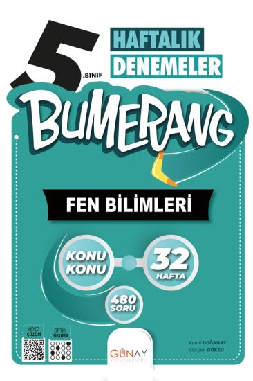5. Sınıf Bumerang 32 Haftalık Fen Bilimleri Denemeleri Günay Yayınları