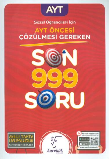 AYT Öncesi Çözülmesi Gereken Son 999 Soru (Sözel)